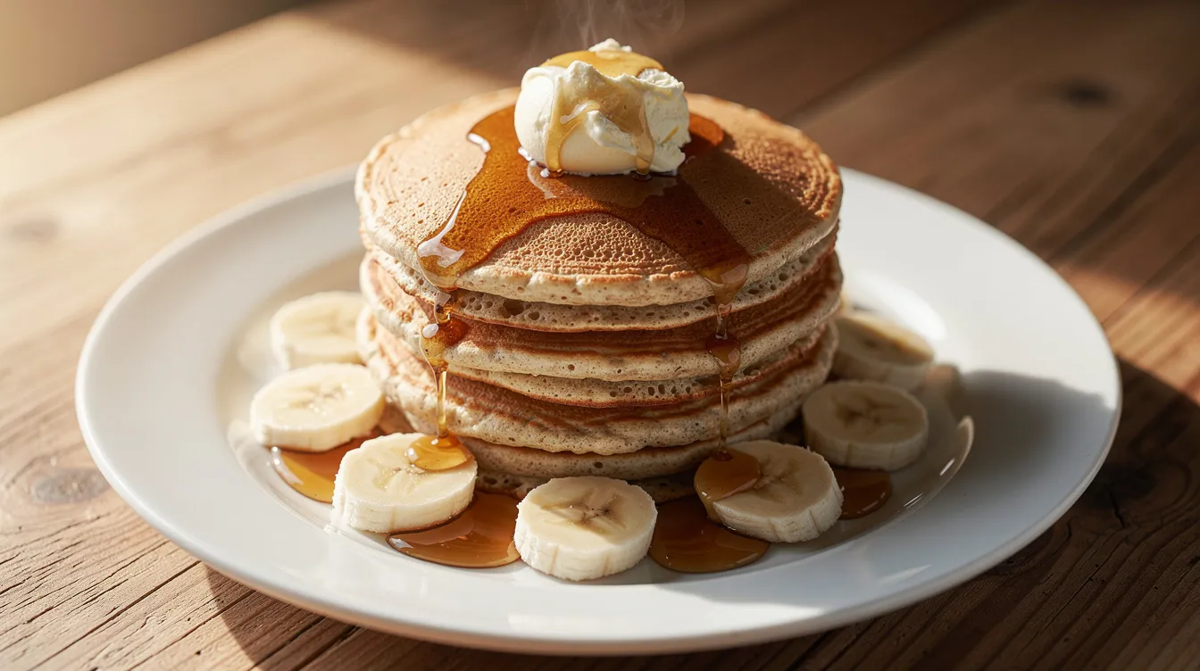 One Pan Banana Oat Pancakes - Breakfast recipe (15 min)