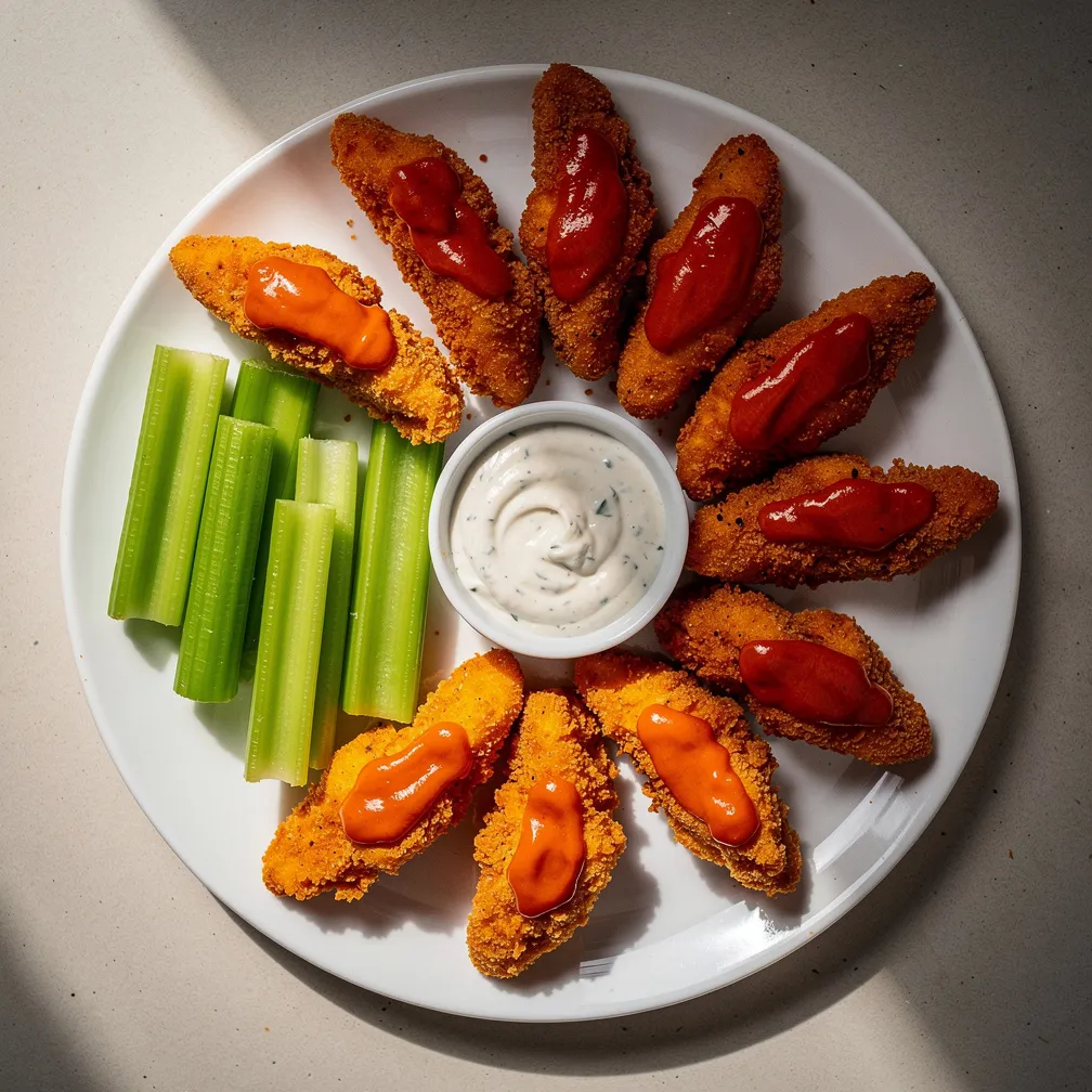 One Pan Crispy Buffalo Chicken Tenders - Dinner recipe (25 min)