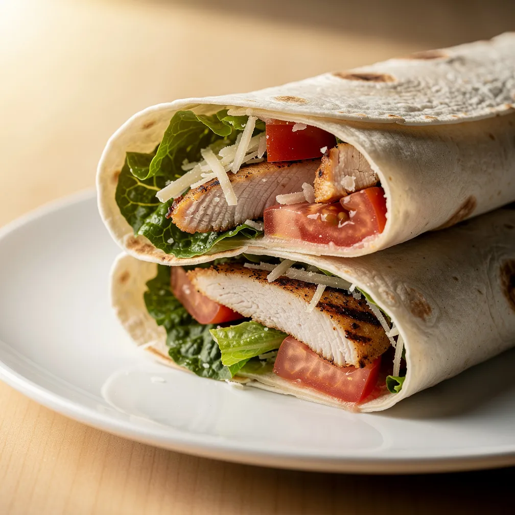 One Pan Chicken Caesar Wrap - Lunch recipe (20 min)