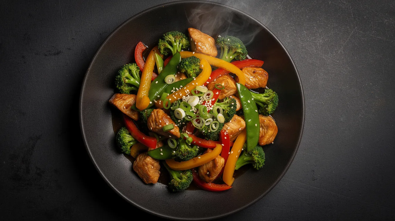 One Pan Chicken Stir Fry with Vegetables - Dinner recipe (20 min)