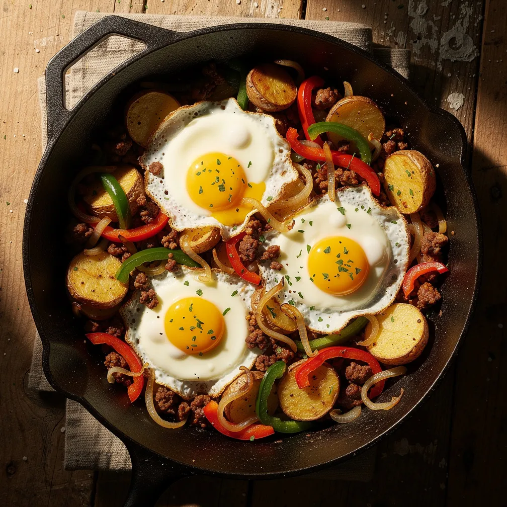 One Pan Chorizo and Potato Breakfast Skillet - Breakfast recipe (25 min)