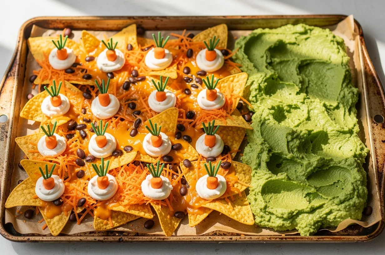 One Pan Easter Sheet Pan Carrot Patch Nachos - Snacks recipe, ready in 20 min | One Pan Meals