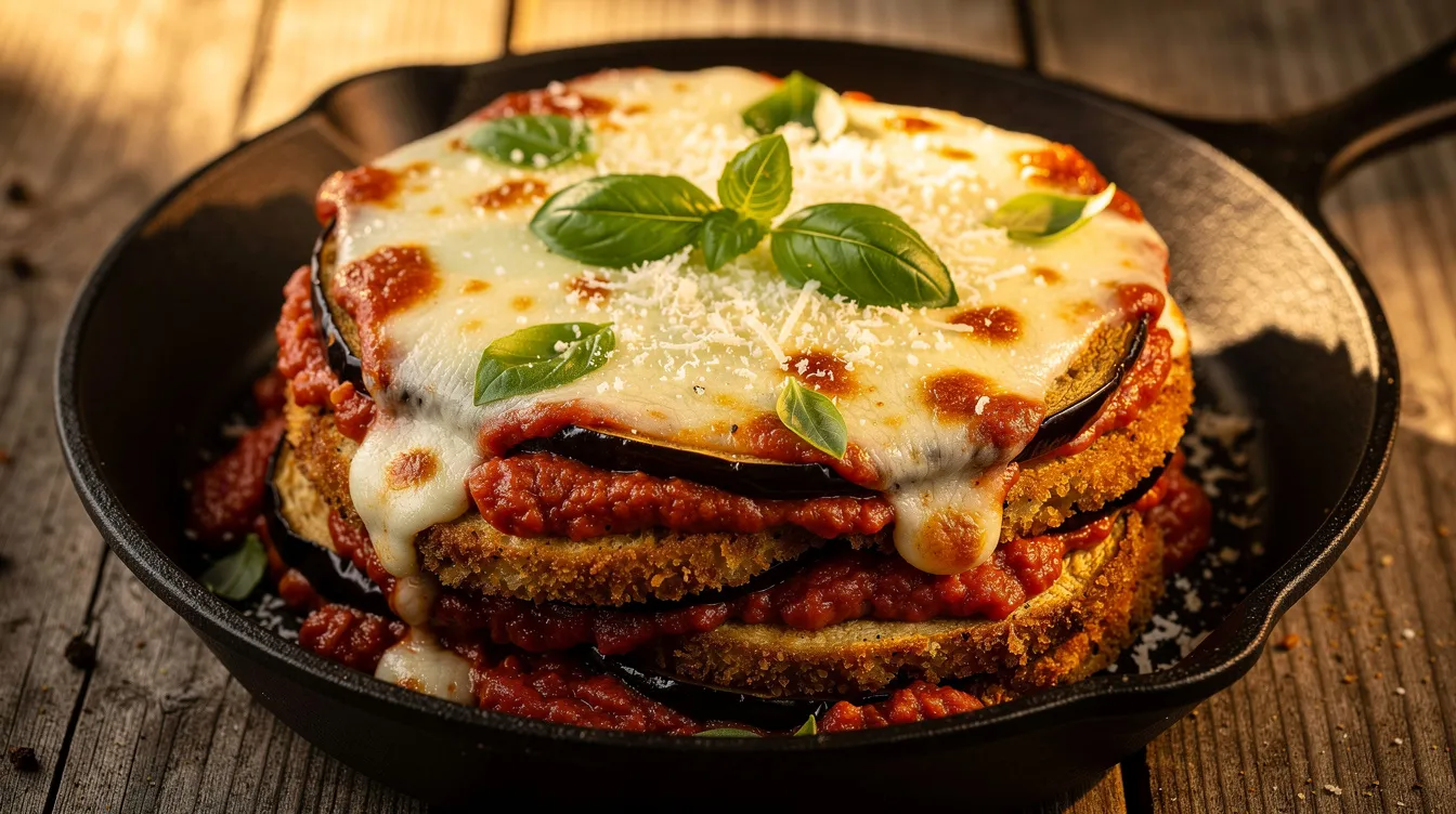 One Pan Eggplant Parmesan - Vegetarian recipe (40 min)