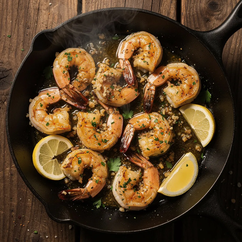One Pan Garlic Butter Shrimp - Dinner recipe (15 min)