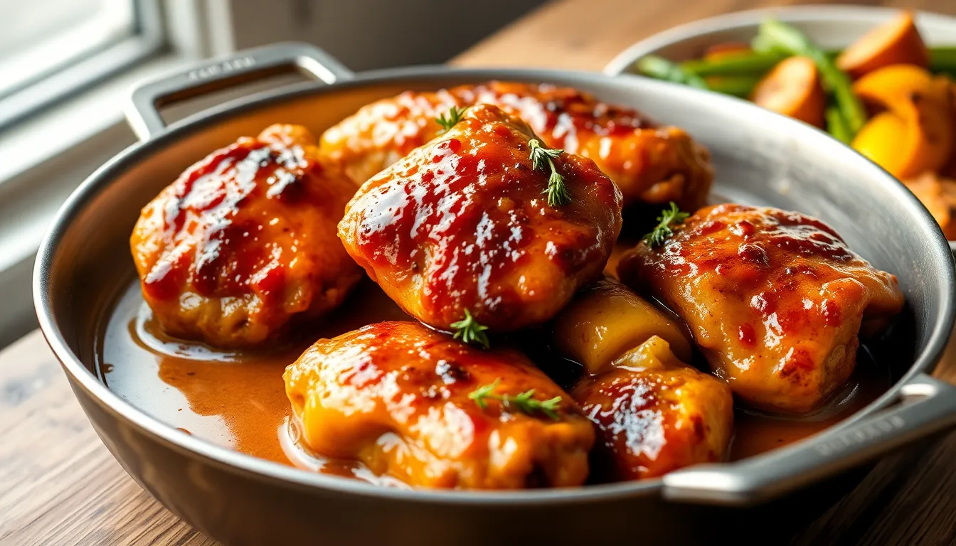 One Pan Honey Garlic Chicken Thighs - Dinner recipe (35 min)