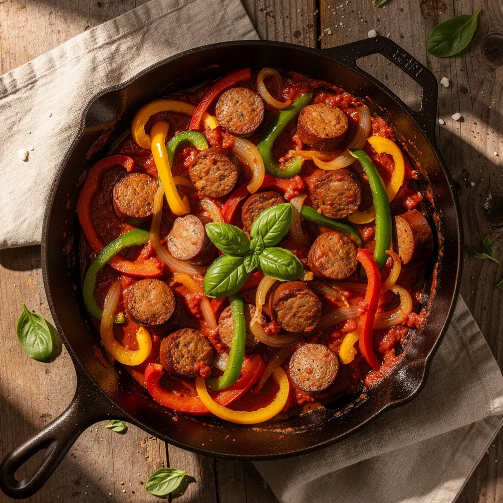 One Pan Italian Sausage and Peppers - Dinner recipe (30 min)
