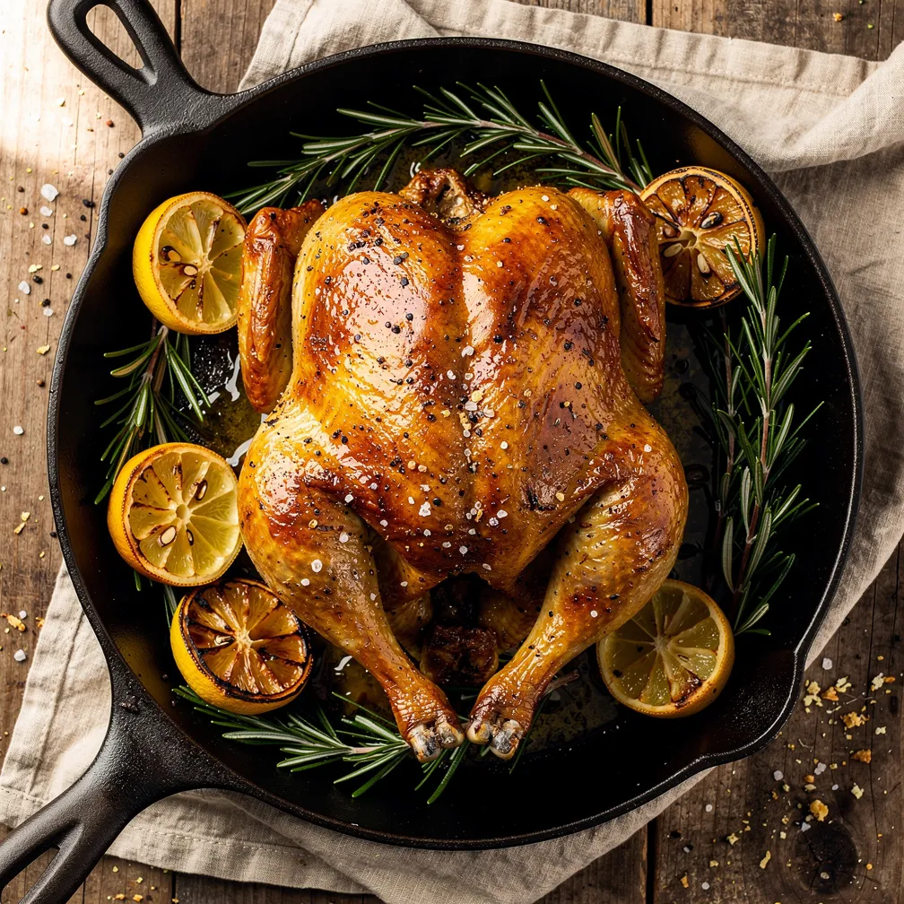 One Pan Lemon Rosemary Roasted Chicken - Dinner recipe (40 min)