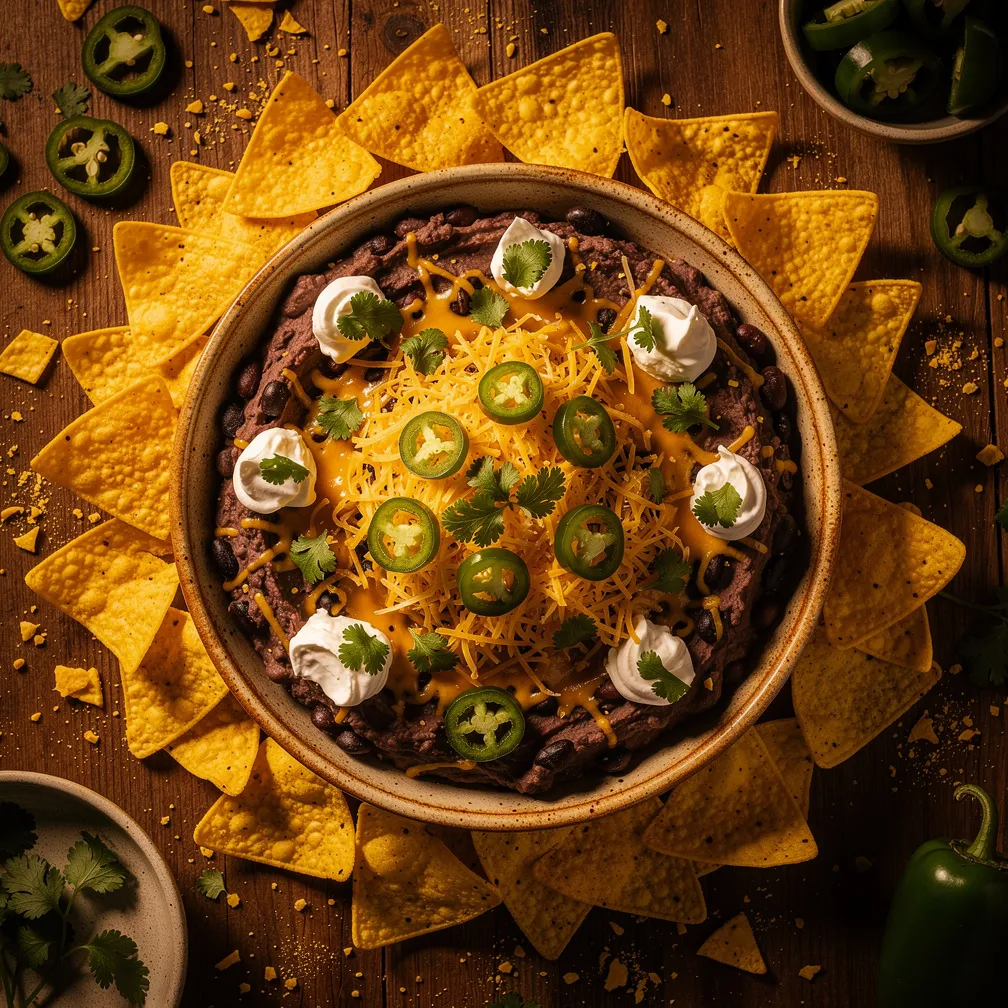 One Pan Loaded Black Bean Dip - Snacks recipe (15 min)