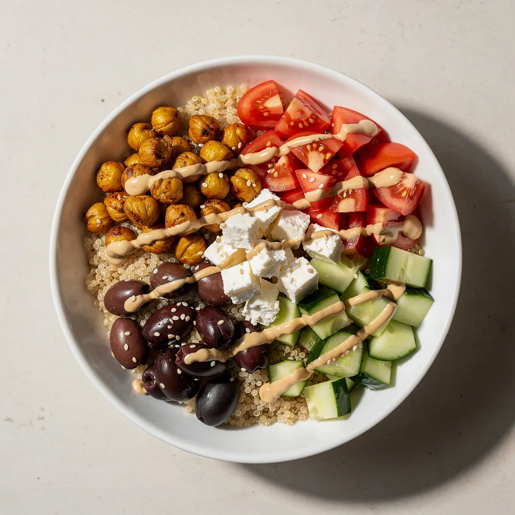 One Pan Mediterranean Quinoa Grain Bowl - Lunch recipe (25 min)