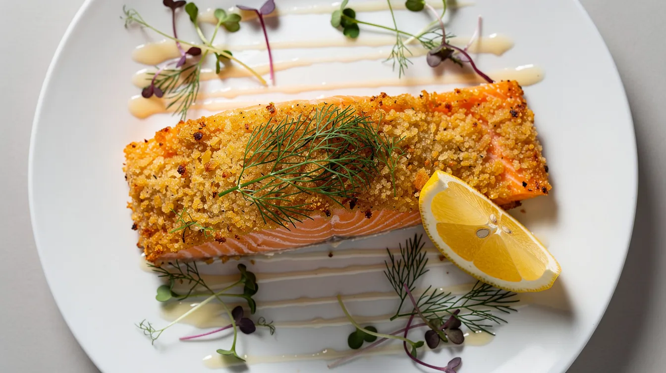 One Pan Panko Parmesan Crusted Salmon - Dinner recipe (18 min)