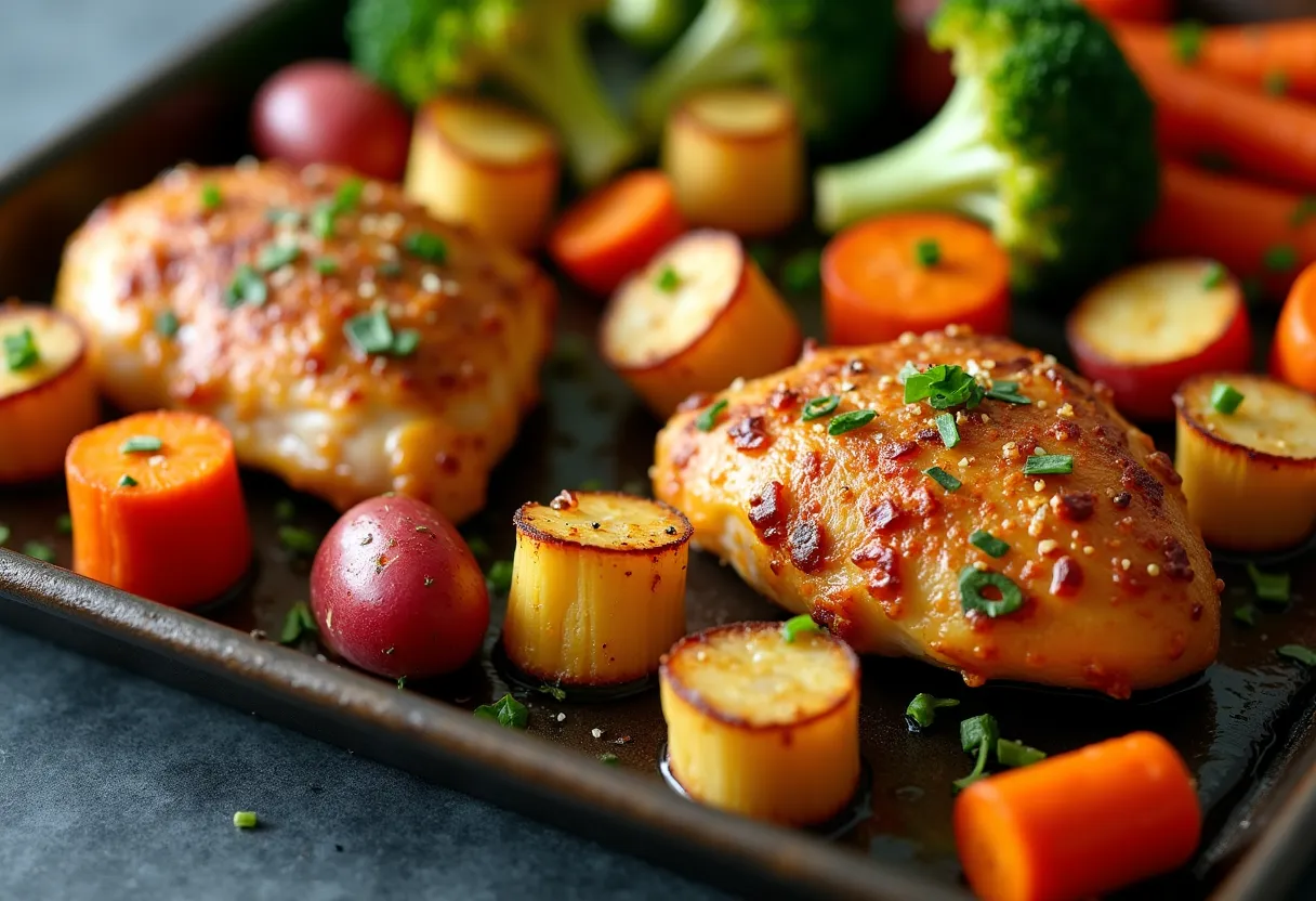 Sheet Pan Chicken and Veggies - Dinner recipe, ready in 70 min | One Pan Meals