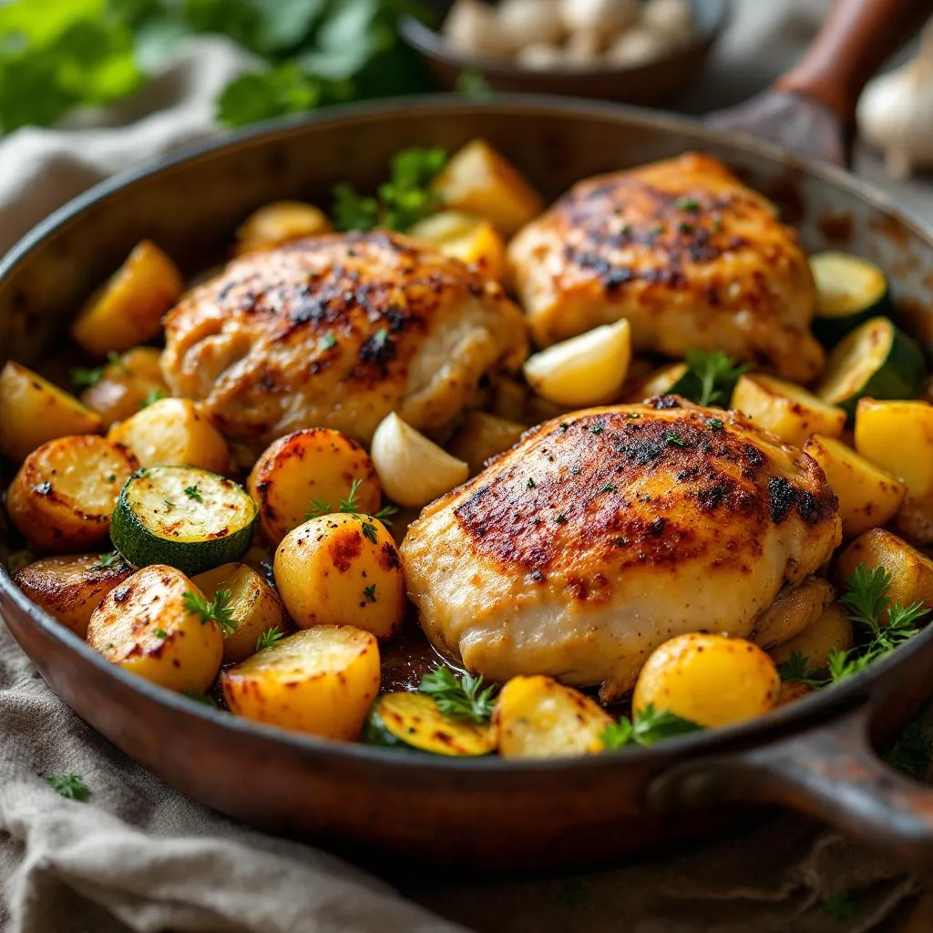 One-Pan Simple Summer Chicken - Dinner recipe, ready in 60 min | One Pan Meals