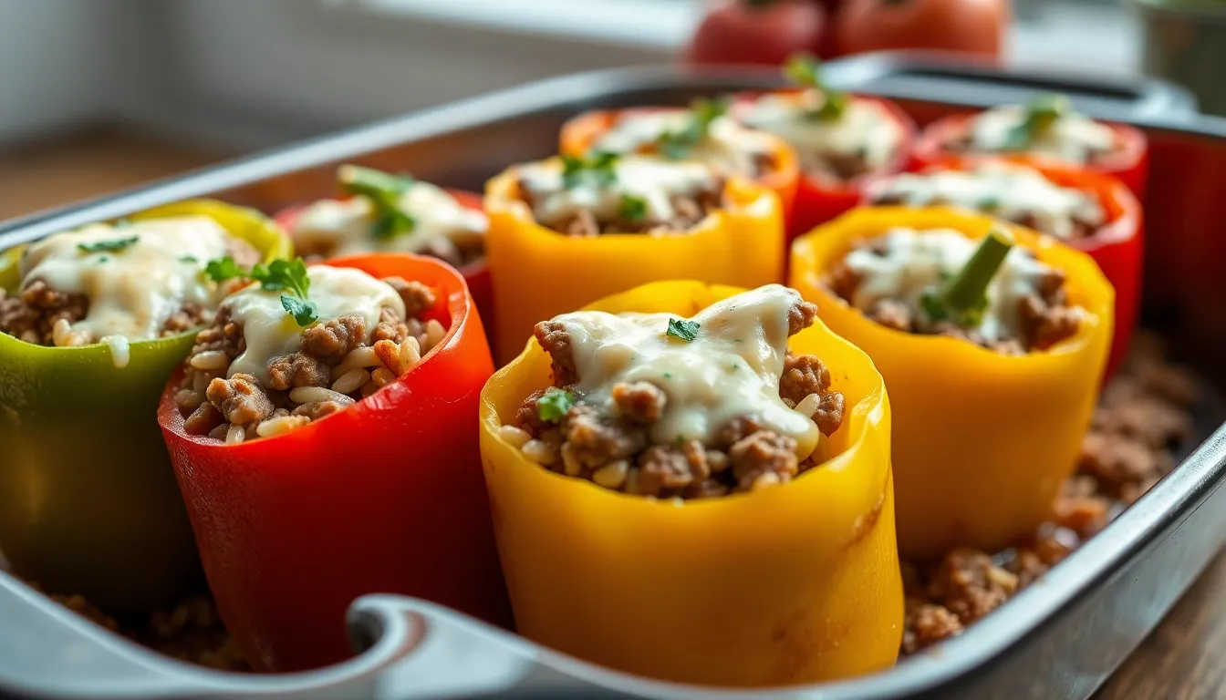 One Pan One Pan Stuffed Peppers - Dinner recipe (40 min)