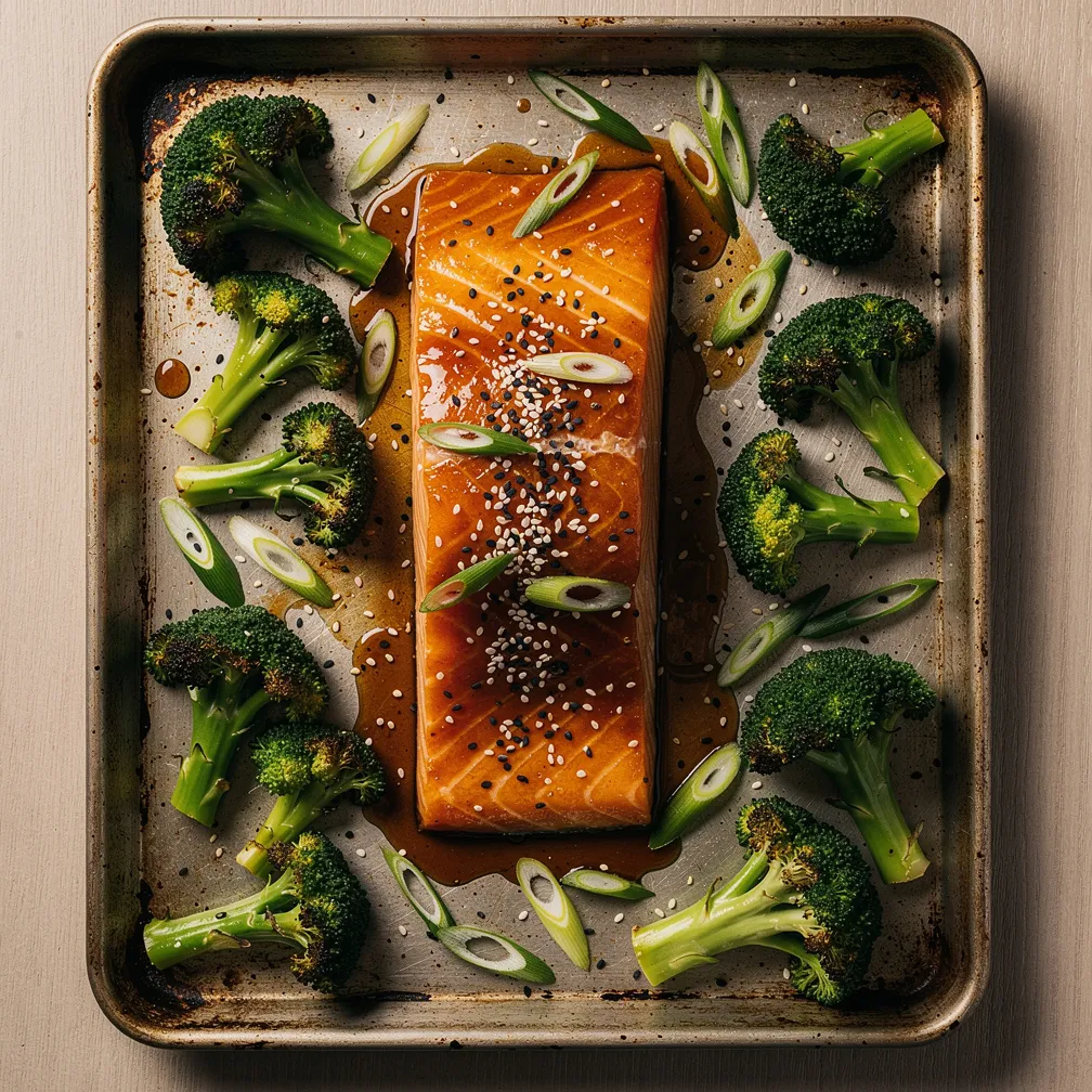 One Pan Teriyaki Salmon Sheet Pan - Dinner recipe (22 min)